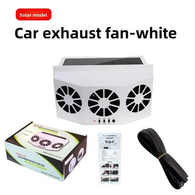 Car Cooling System Solar Panel Car Window Exhaust Fan Auto Air Vent Ventilation Fan Solar Radiator 3 Fans for Camper Rv Caravan