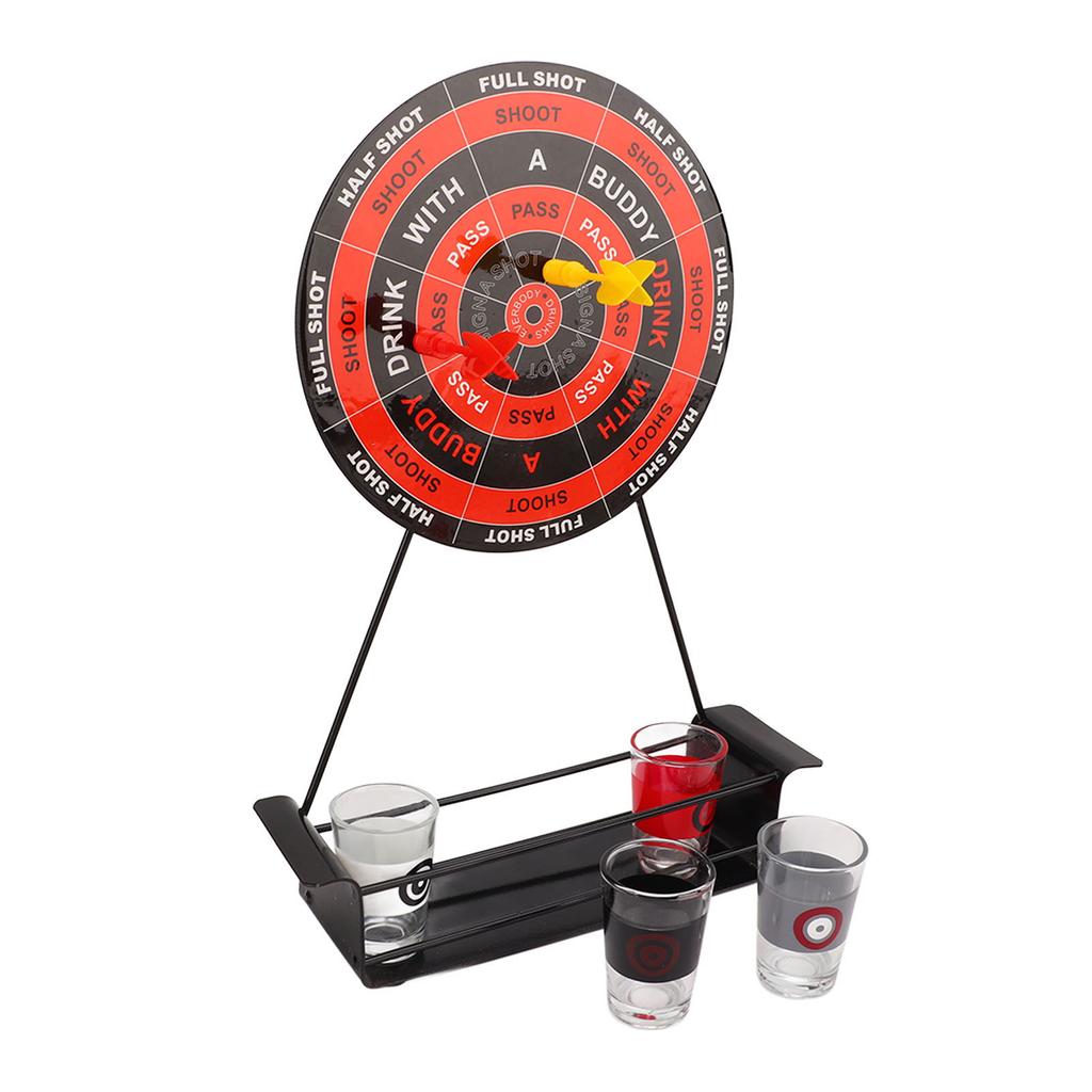 Mini Trink-Dart-Shot-Set Magnetisches Trinkspiel Dart-Weinglas mit Glasbechern Großer Dart