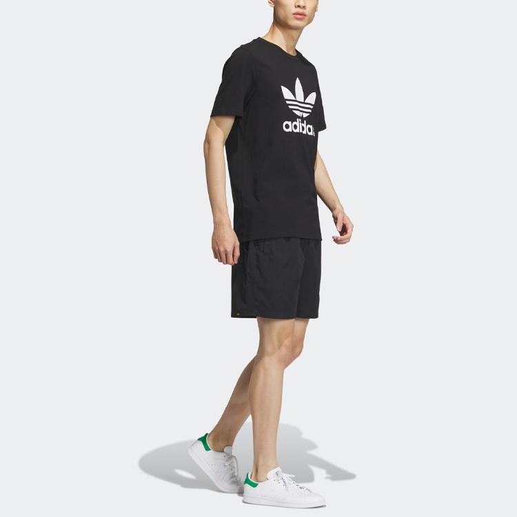 Adidas Originals Monkey Kingdom Collaboration Woven Shorts With Logo Drawstring Men Shorts Black IP1796