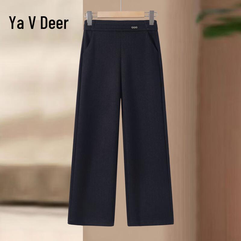 Yalu Women s High-Waist Plus Velvet Straight-Leg Pants XL