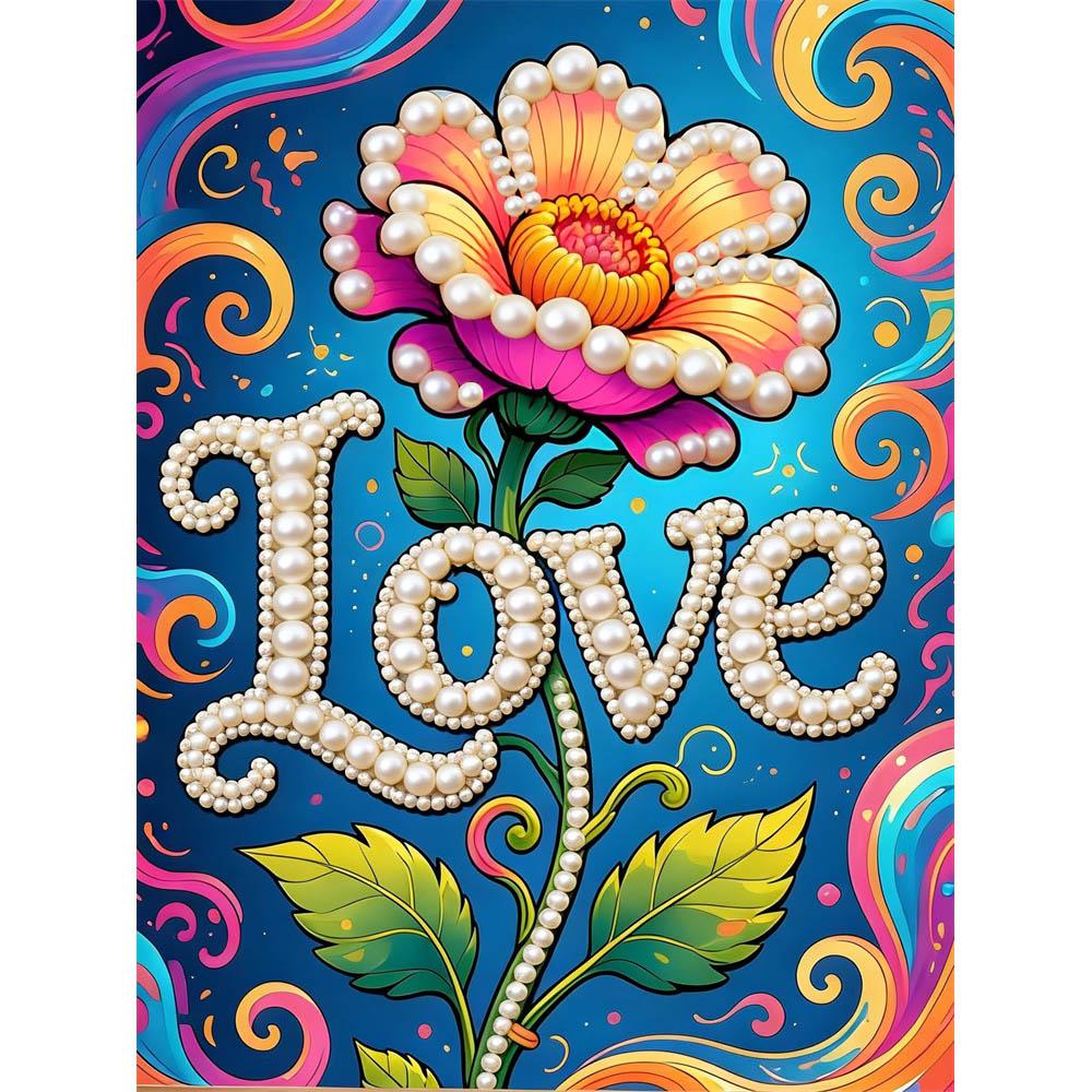 

DIY The Love Pearl Diamond Art Kits Without Frame 30x40cm Gem Art Diamond Painting Kits for Adults/Beginners Gift Idea Home Wall Decor 30x40cm