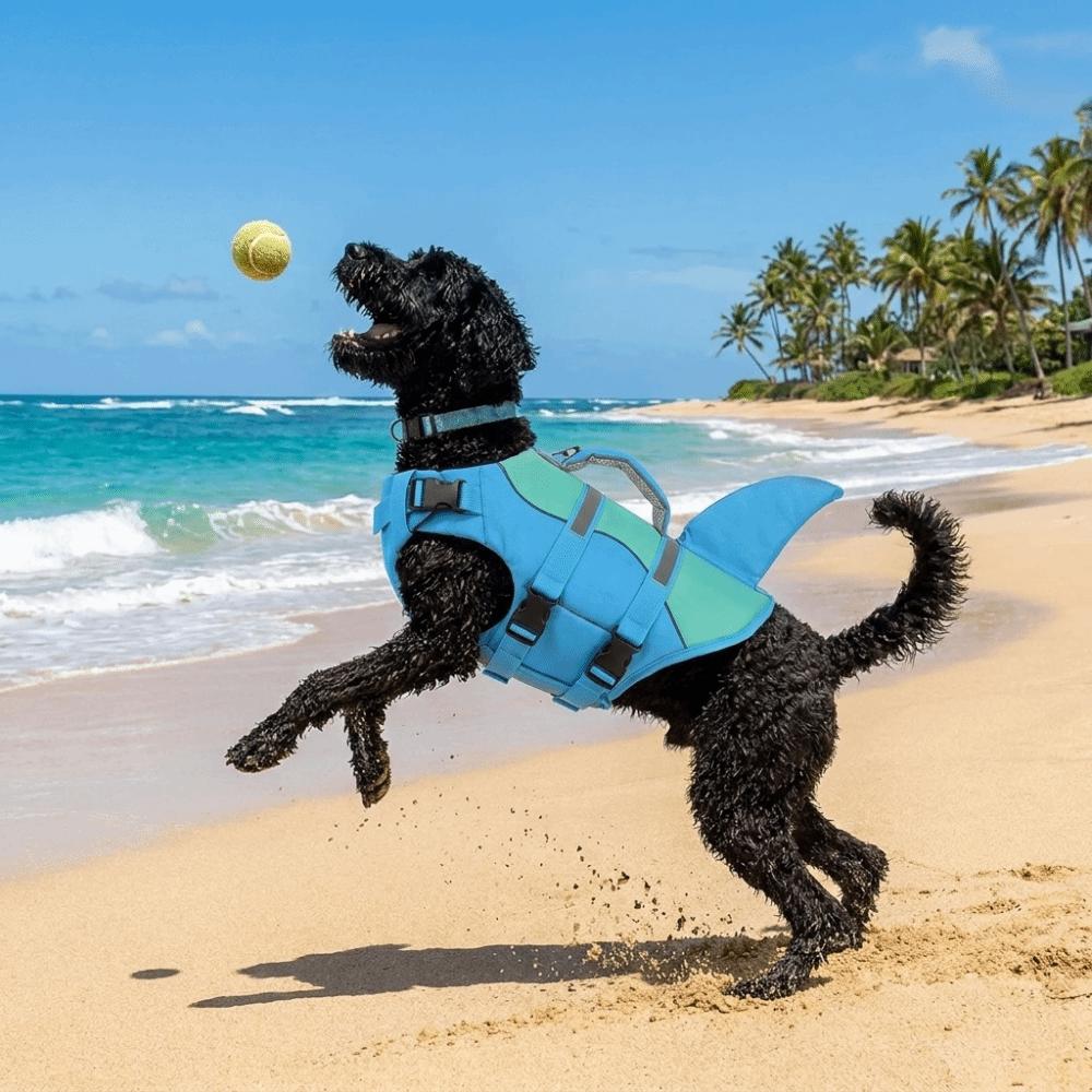 Waterproof Pet Life Jacket Adjustable Pet Buoyancy Suit Dog Swimsuit Dog Swimming Vest Boating
