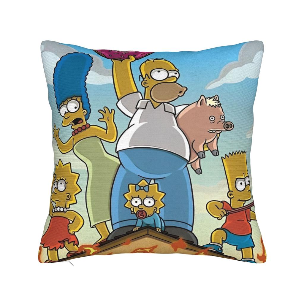 ציפיות לכריות נוי הפנים של S-Simpsons אביזרים לבית כיסוי ציפית לכרית זריקה עם רוכסן גדלים מרובים