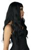 California Costumes Traditional Gothic Wavy Costume Wig with Bangs, Black, One Size for Adults, 7025-159