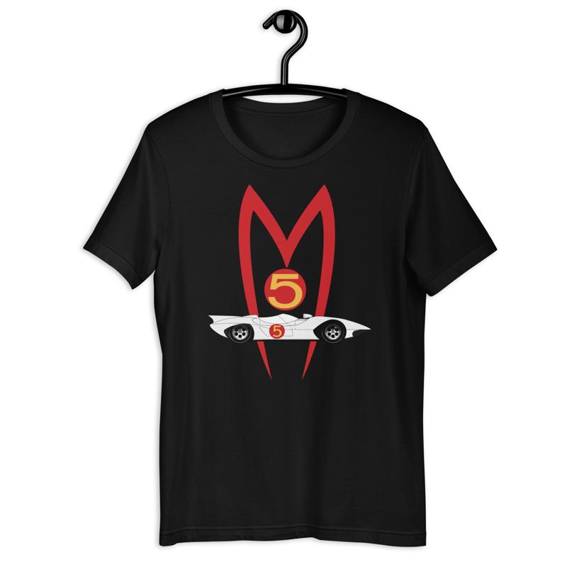 Mach 5 Speed Racer Inspired Logo Unisex Tee S 5XL S разноцветный