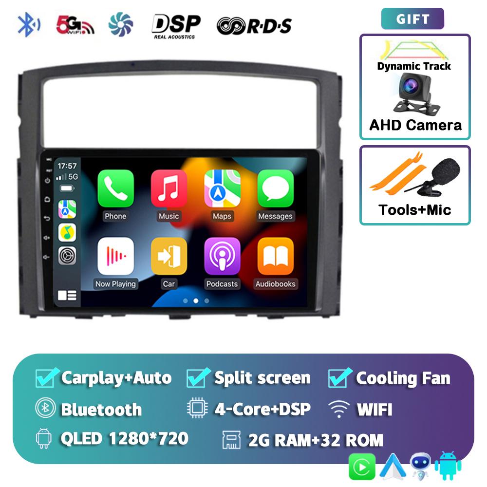 Android 14 Carplay Car Radio For Mitsubishi Pajero 4 V80 V90 2006 - 2014 Multimedia Video Navigation Player GPS Stereo Head Unit