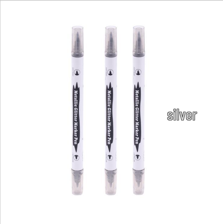 

Двосторонній кольоровий м який металевий маркер для DIY, щоденників та каліграфії Round Tip + Soft Tip