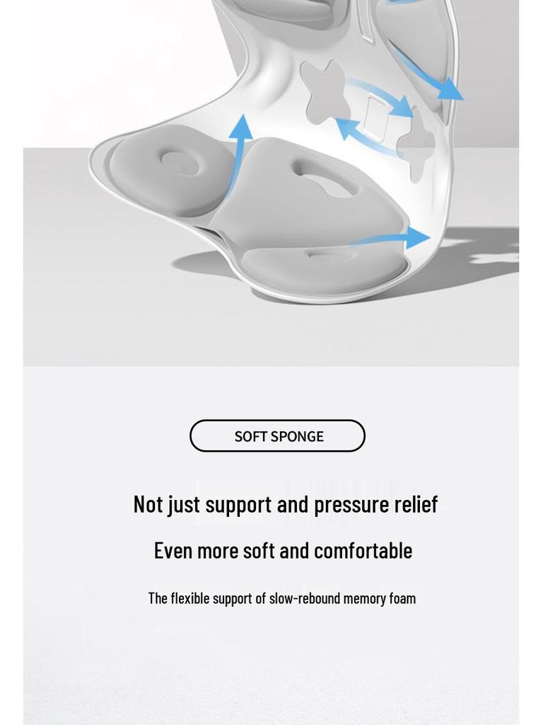 Ergonomic Lumbar Support Seat Cushion for Long Sitting - Adult Chair Backrest & Waist Support.