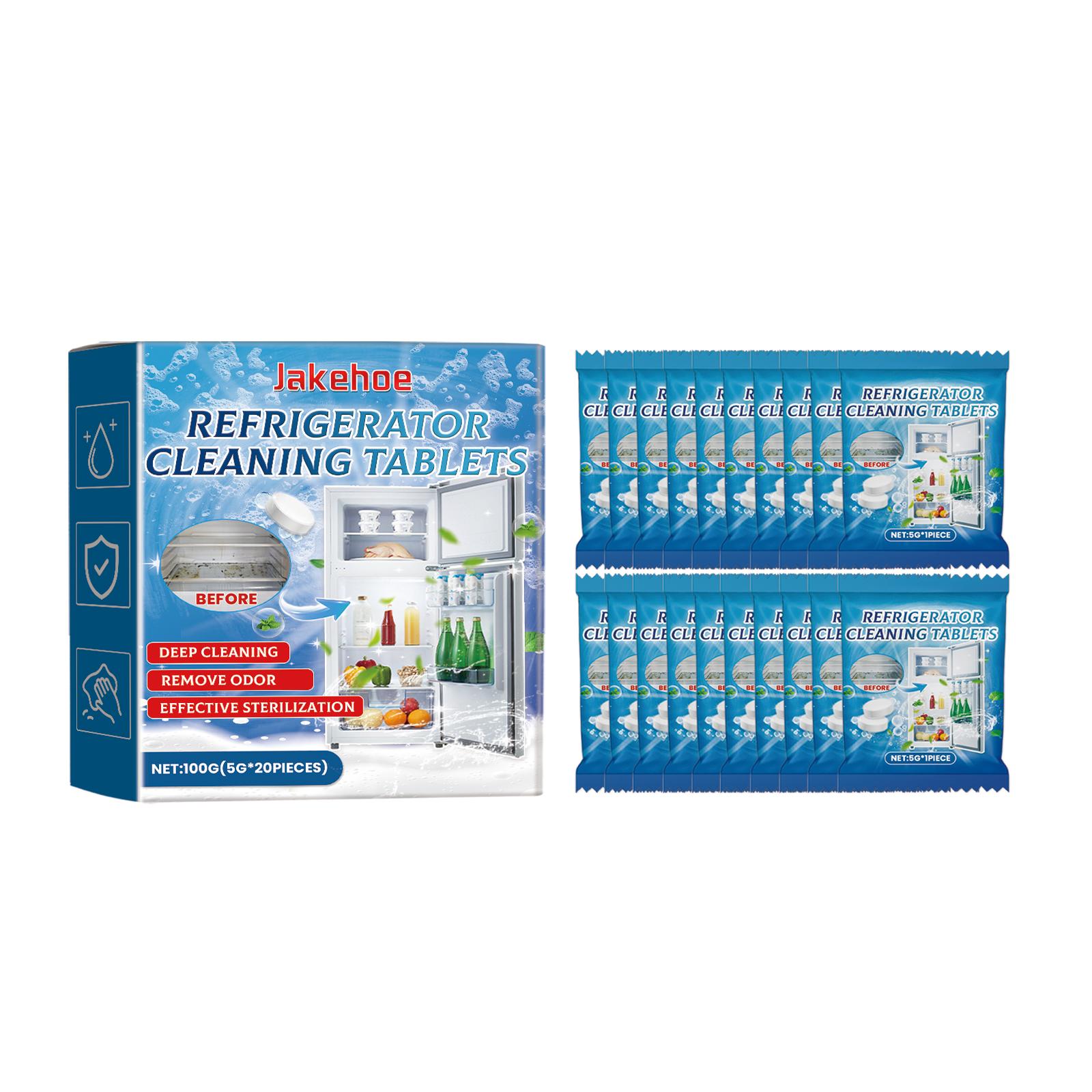 

Jakehoe Refrigerator Cleaning Tablets Multi-purpose cleaning tablets for removing grease and odors from refrigerators, microwave ovens, and ovens