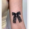 Premium Sense Simple Retro Personality Spice Girl Lace Bow Tattoo Sticker Y2K