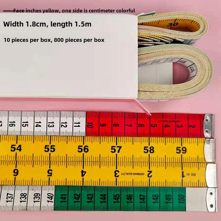 Thick Tailor Tape Measure - Retractable with Snap, Inch & Centimeter Scale for Measuring Height & Waist
