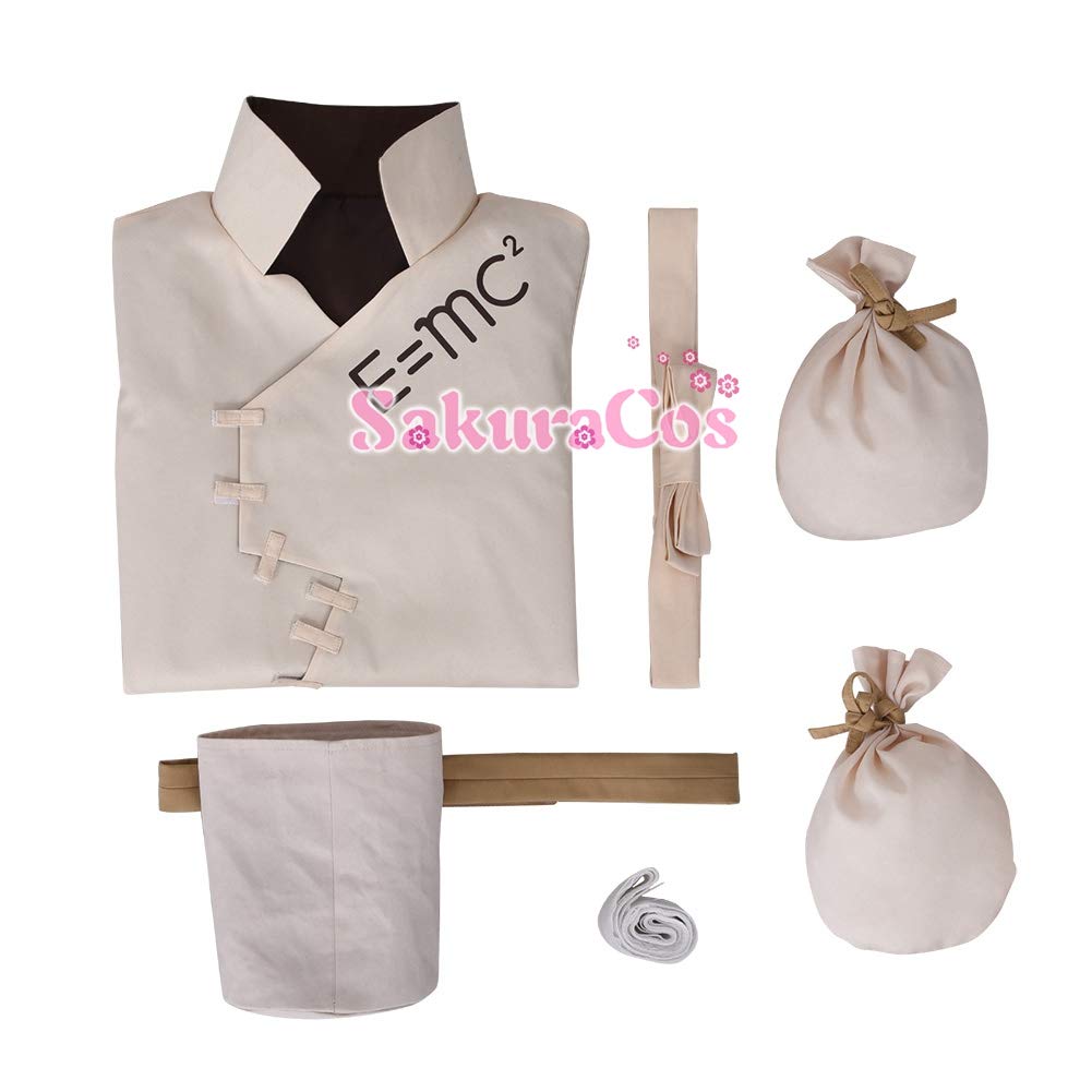 Sakuracos Stone Senku Ishigami Cosplay Event Dr. Costume, Halloween, Christmas, Adult, Uniform, Anime, Cosplay,