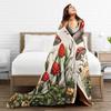 Dreamy Forest Mushroom Blanket  Airplane Travel Flannel Bedding Throws For Bedroom Warm Design Quality Bedspread Birthday Gift