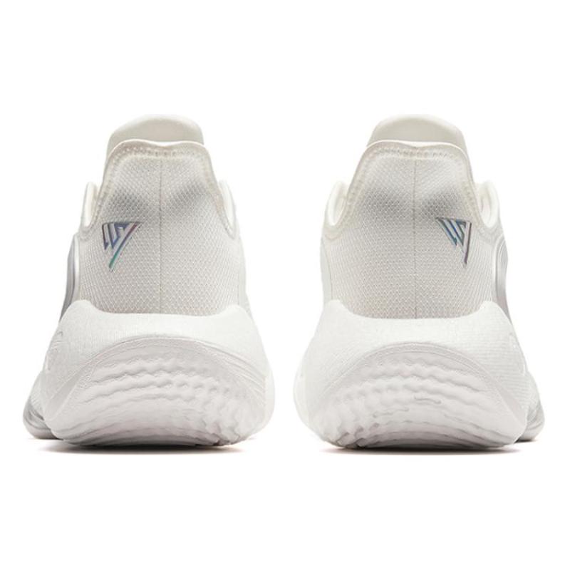 Anta 3 Point Rain 2 Wang Siyu PE Cushioning Slip Resistant Low top Basketball Shoes Men's Papyrus White Sneakers 912421602-2
