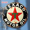 Vintage Texaco Metal Wall Sign - 2D Flat Aluminum Retro Gas Station Decor for Garage Man Cave