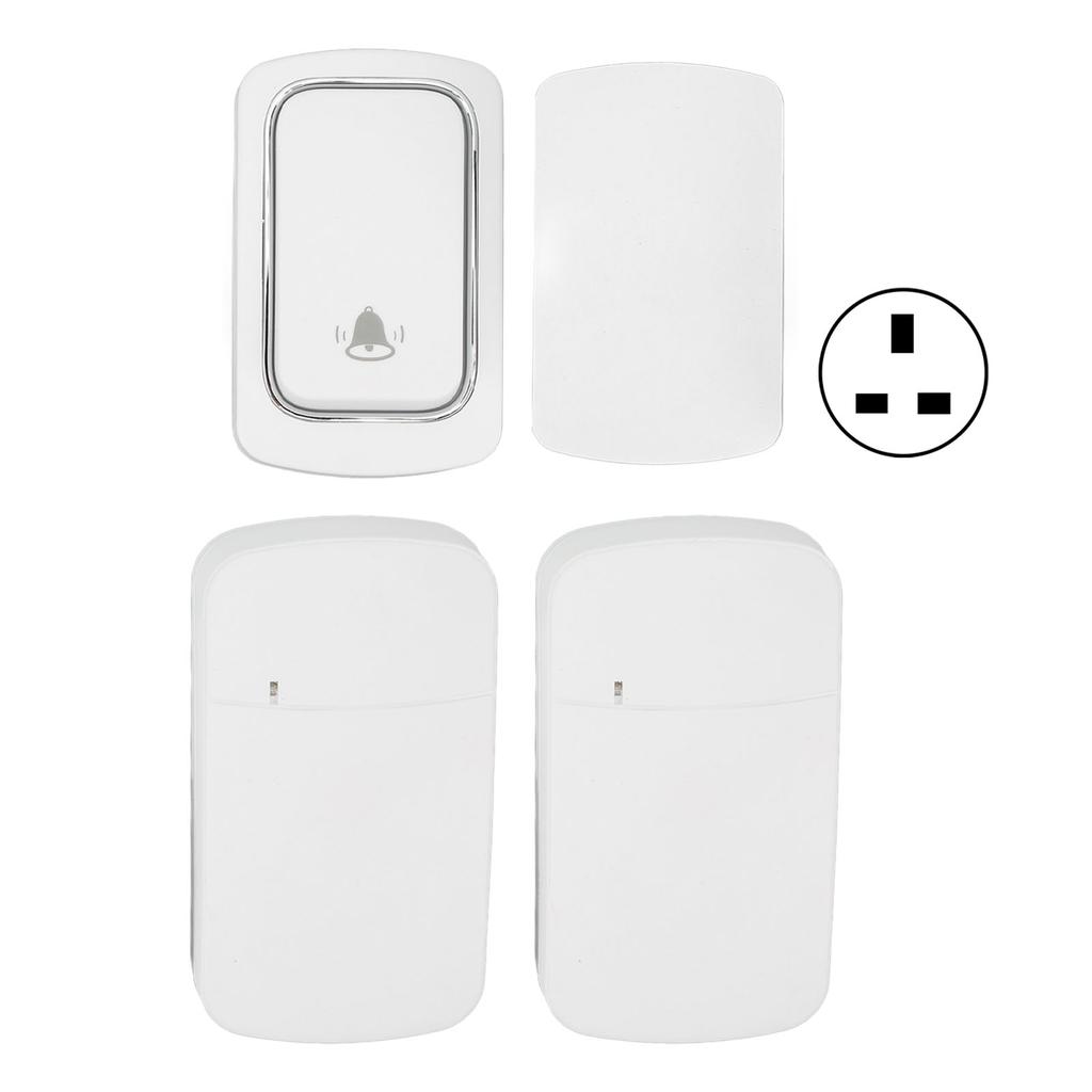 Wireless Doorbell Set Battery Free Self Powered Door Bell 2 Receivers Waterproof Wireless Doorbell AC