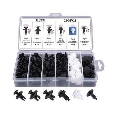 Car Bumper Fastener Clips Plastic Clips Car Body Trim Clips Fasteners Push Retainer Kit with Most Popular Sizes Auto Push Pin Rivets Set