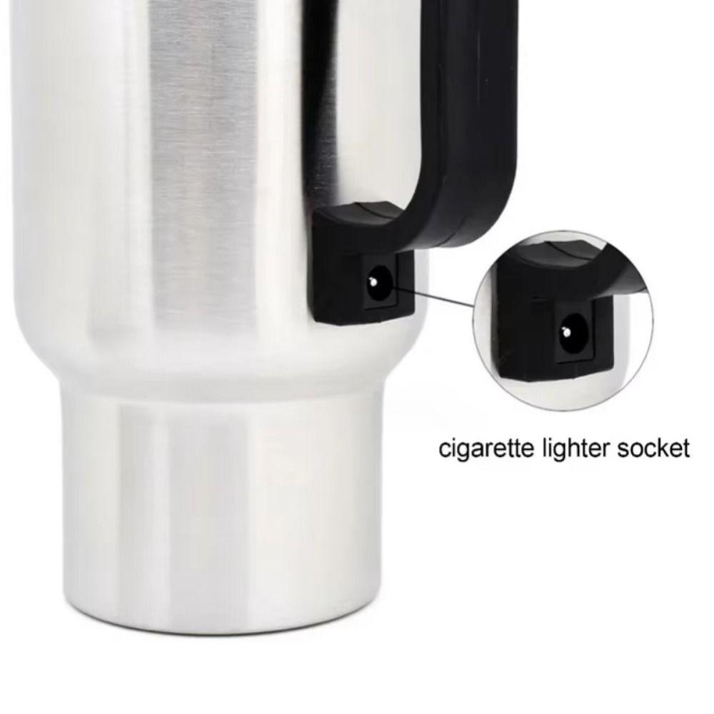 Quick-Heat Car Electric Kettle 12V Travel Heated Thermal Mug Anti-scald Car Water Warmer  Camping