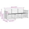 Outdoor Sofa Set 3 Piece Natural Solid Acacia Wood