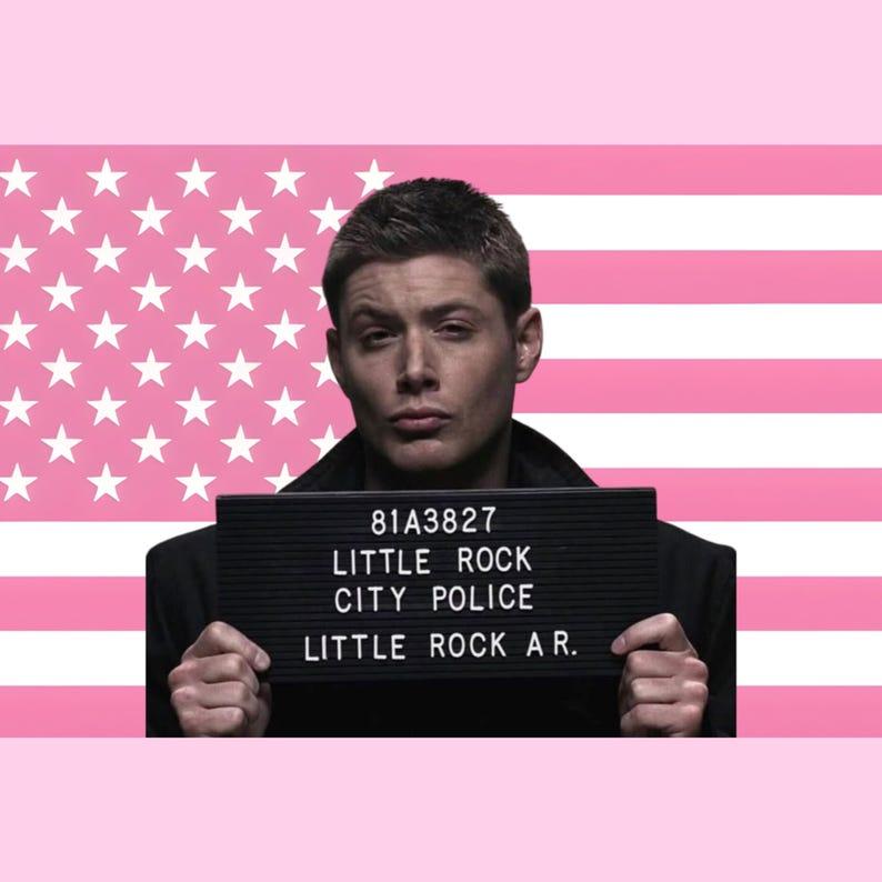 Pink American flag tapestry 75x100