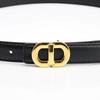 Women's Versatile Fashion Leather Belt with Alloy Buckle for Dresses, Suits, and Pants