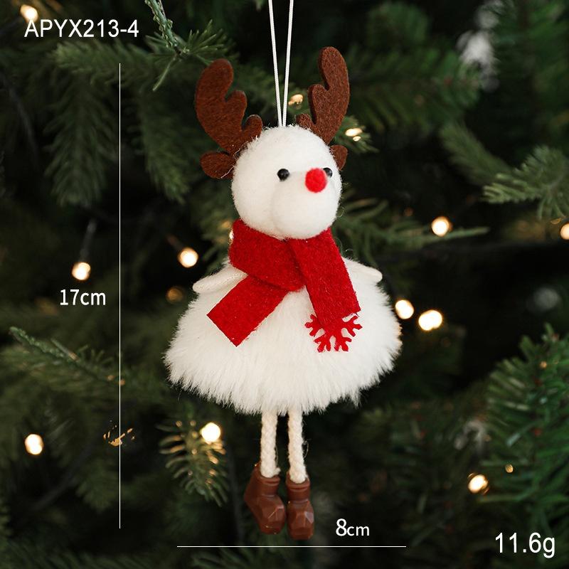 Christmas Plush Snowman Pendant Christmas Tree Hanging Lovely Beautiful Pendant Scene Decorate Christmas Tree Hanging Ornaments