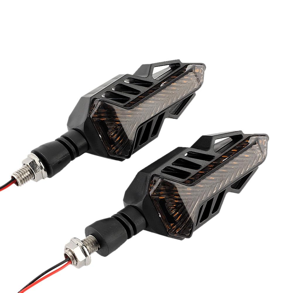 1Pair Motorcycle LED Water Flowing Turn Signal Light Indicator Blinker Lamp Universal