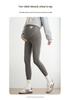 Plus Size Adjustable Maternity Leggings with Belly Support and Fleece for Spring, Autumn, and Winter