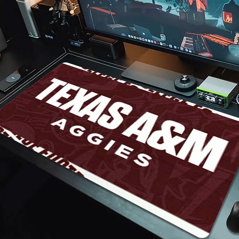 Texas A&M Color Mouse Pad Large Gaming Table Cushion Non-slip Laptop Tablet Big Mousepad XXL Mat Mini PC Playmat With Lock edge