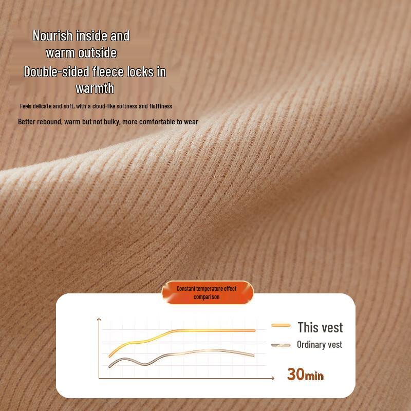 Mao Ren Women's Seamless Thermal Vest with Built-in Bra