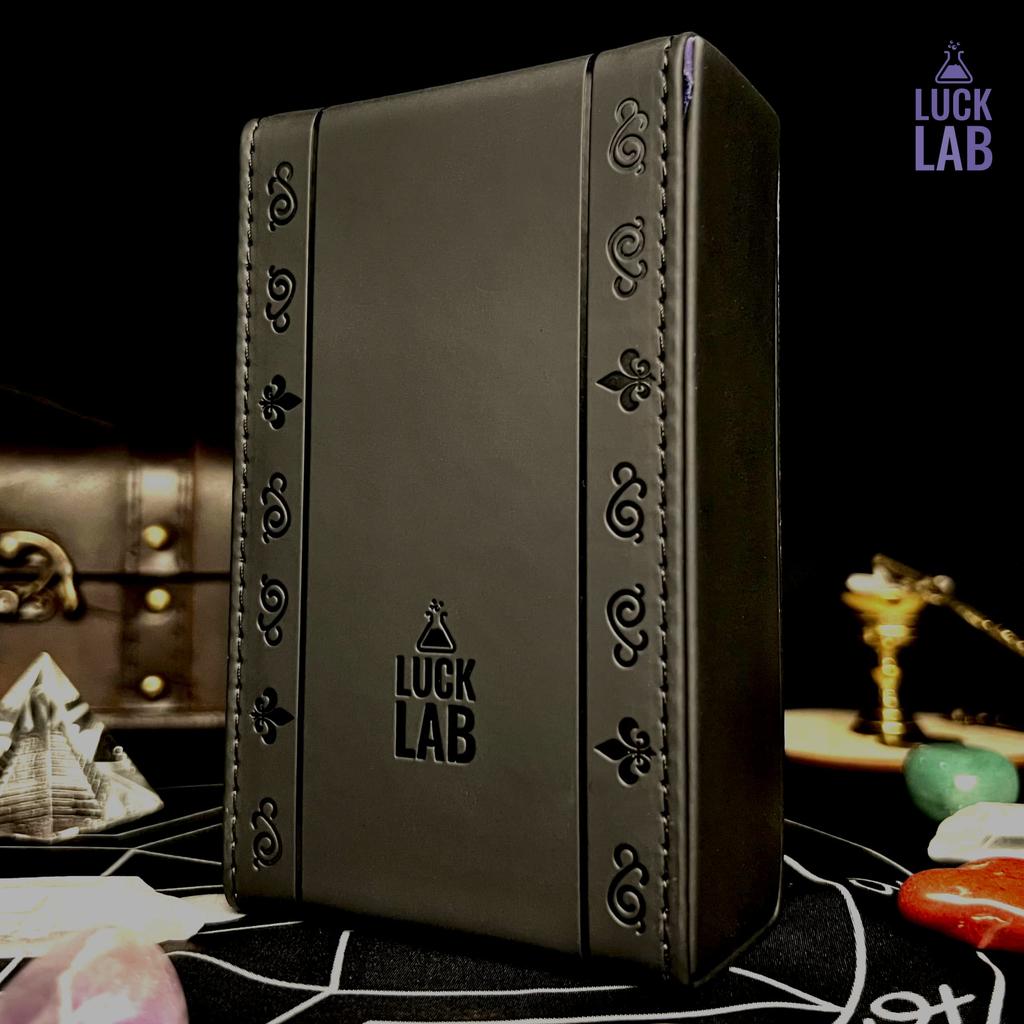 Luck Lab Leather Tarot Card Black For Most Standard Size Tarot Cards Deck Sizes of x x Sun Design Case/Holder - - (Fits 4.875 2.875 1.25 Boxes) -