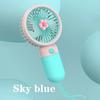 Portable Fan Cartoon Cute Fruit Flower Summer Flower Color Block Mini Handheld Small Fan Portable USB Charging Fan