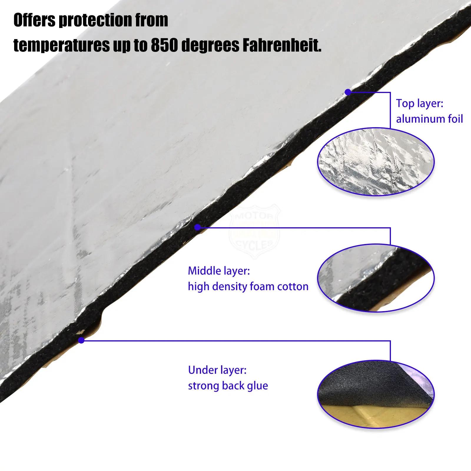 50x28cm Fairing Heat Shield Cover Exhaust Wrap Pipe Thermal Insulation Exhaust Guards Heat Shield For All Street Track Bike 1PCS