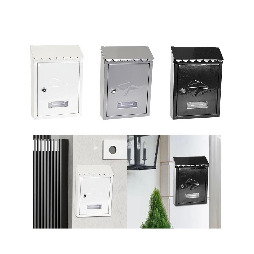 Cassetta Postale da Parete Montaggio a Parete Cassetta Postale con Serratura con Chiave Facile da Installare Cassetta per Lettere Cassette Postali Esterno per Casa Ufficio Cancello