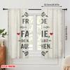 2 Stück 2D-Flachdruck Party-Fenstervorhänge Freunde Familie Wir Wählen 100% Polyester Ohne Strom Geburtstagsparty Perfekt