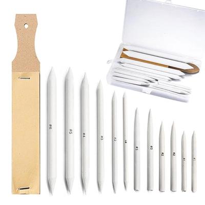 13/20 Stück Künstler Skizzierwerkzeug Set mit Tortillons Doppelendige Mischstümpfe Schleifpapier, Kunst Blender Skizzierwerkzeug
