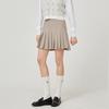 LIKK Slit Point Pleated Skirt (Beige)_L4A1-Sk05C