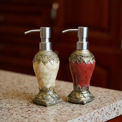 Vintage Agate Color Soap Dispenser Refillable Resin Liquid Soap Dispenser Kitchen Hand Sanitizer Bottle Bathroom Accessories