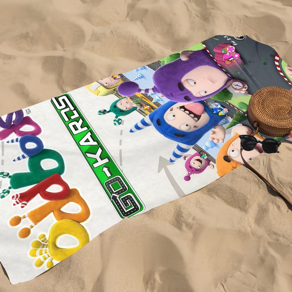 Cute Towel Beach Towel Oversized Quick O-Oddbods-S Dry Towel Cartoon Funny Absorbent Soft Swim BeachTowels for Men Women