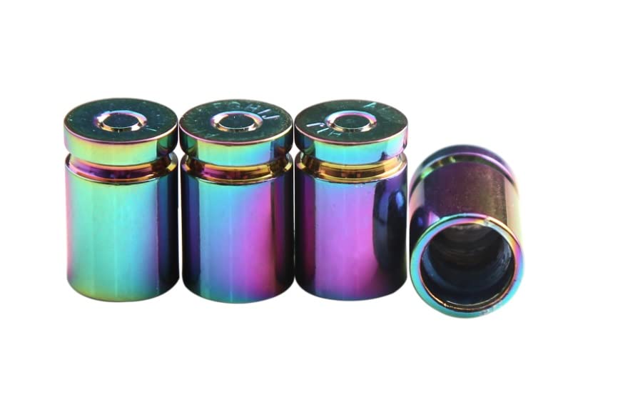 Areyss 230231 Universal Aluminum Air Valve Cap, Shell Type, Set of 4