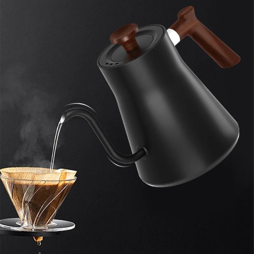 1200W 900ML Electric Kettle Water Boiler Large Capacity Gooseneck NTC Temperature Control LCD Display Boiling Tea Kettle