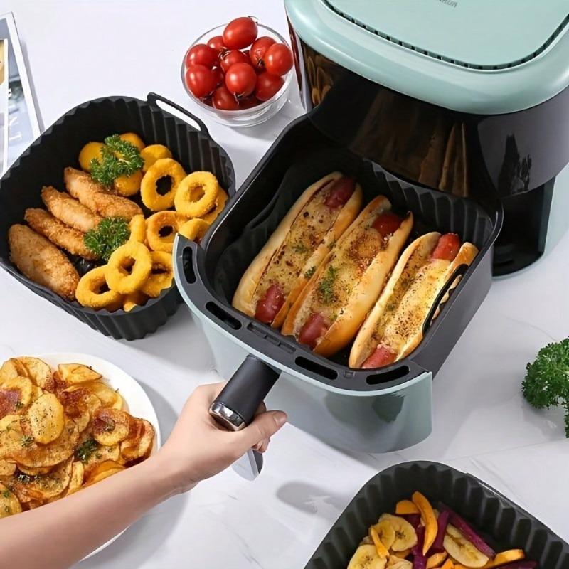 Air Fryer Liner, Air Fryer Accessories, Kitchen Supplies To Replace Disposable Baking Tray Paper Liners, Black Square