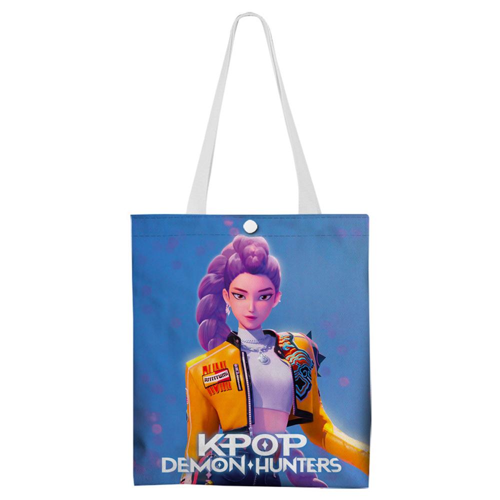 KPop Demon Hunters Cartoon Movie Merchandise Canvas Bags Shopping Bags Shoulder Bags