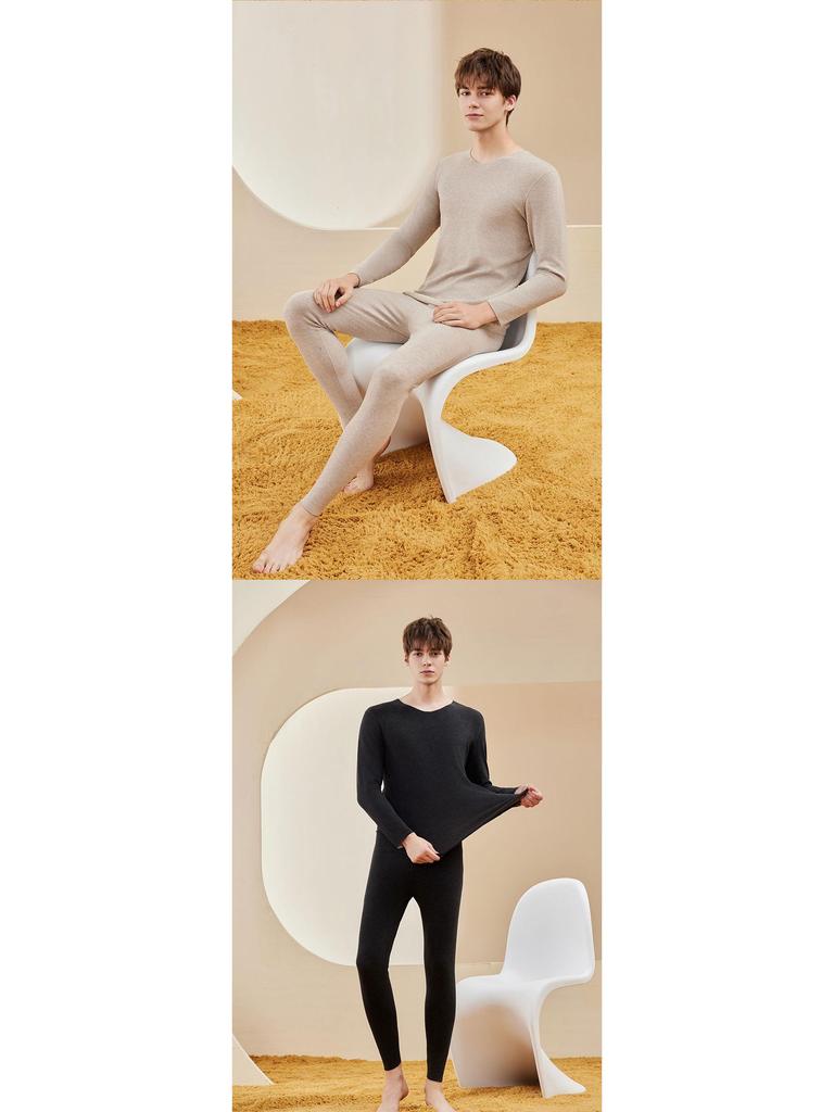 Thickened Unisex Thermal Underwear Set: Seamless German Velvet Acrylic for Autumn/Winter