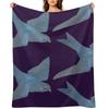 Purple Martin Bird Throw Blanket Travel Warm for Winter Sofa Bed Baby Blankets
