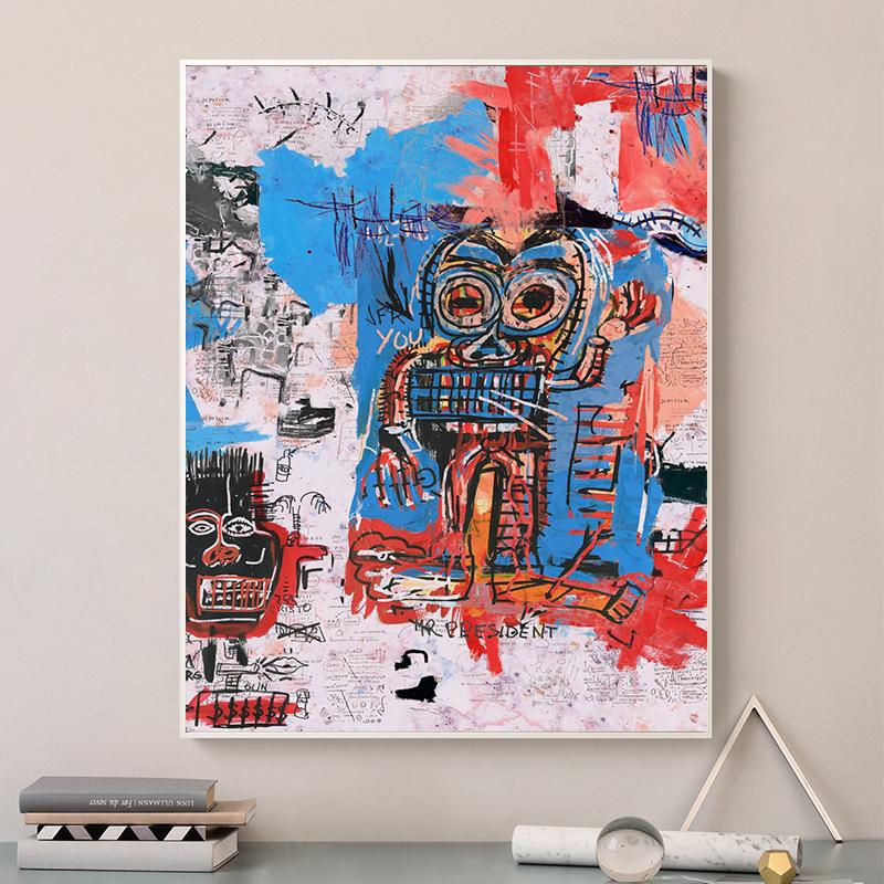 Abstract Style Painting Poster Canvas Painting Vintage Wall Art Picture For Modern Family Bedroom Decoration