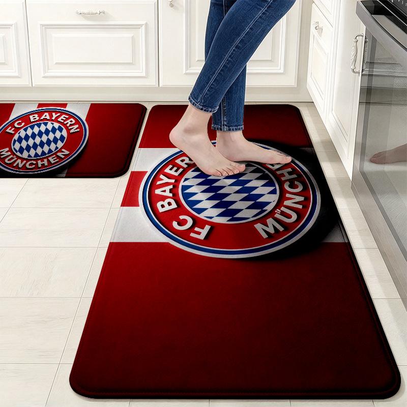Bayern Munich2 Flannel Kitchen Mat Christmas Soft Area Rug Non Slip Floor Carpet Home Decoration
