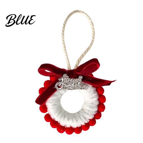 Festive Decor Pendant Mini Christmas Wreath Ornament, Miniature Artificial with Bow, Holiday Hanging Ornaments Pinecone, Xmas Tree for Party
