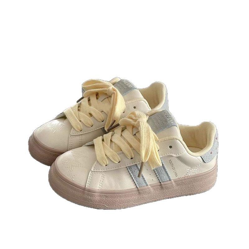 Dopamine board shoes women's new spring high-value versatile shoes platform-soled white shoes