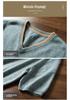 Men's V-neck Cashmere Sweater: Autumn/Winter Short Sleeve, Loose-Fit Knitwear, Color Block Half Sleeve, Casual and Trendy.